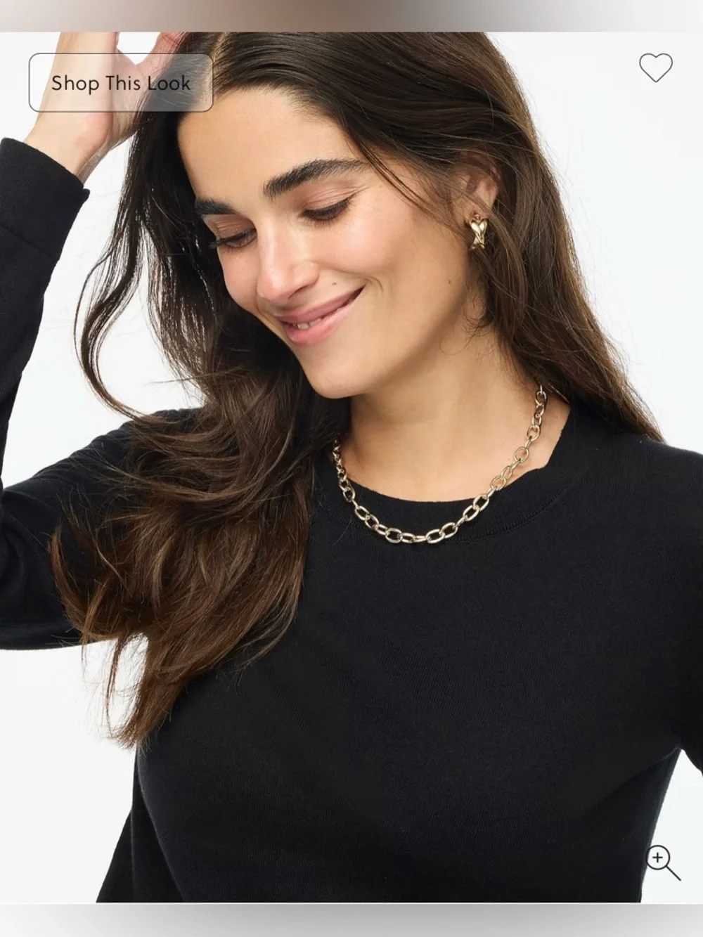 J.Crew Cotton Teddie sweater in black